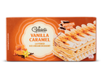 Gelatelli vanille karamel: gelaagd ijsdessert met cacao.