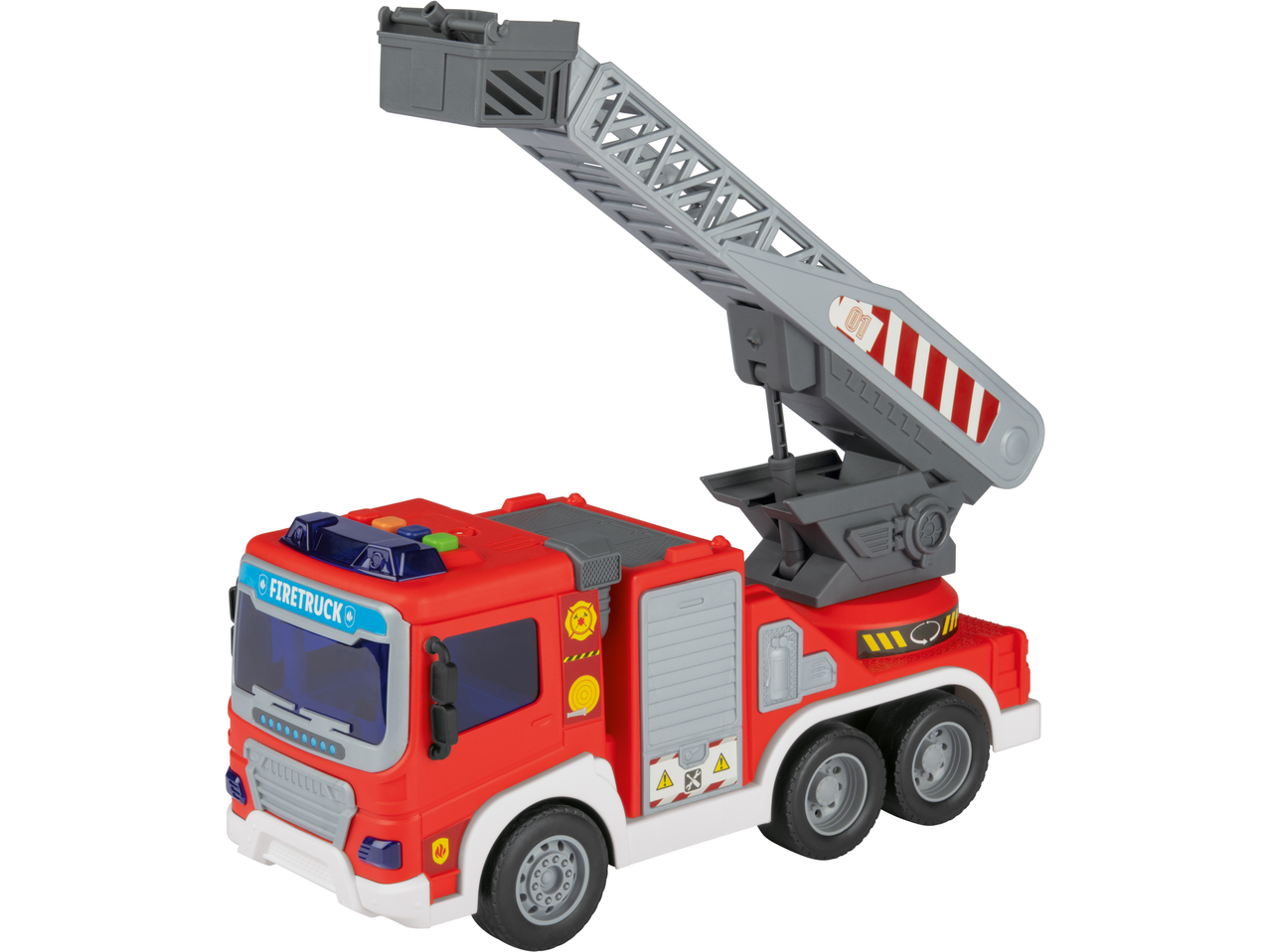 Lupilu® Rotaļlieta: sarkana ugunsdzēsēju mašīna ar izvelkamām kāpnēm.