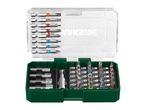 Makita bit set in a plastic storage case.