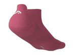 Single pink ankle sock with a white logo and size marking 35-38 on the sole.
