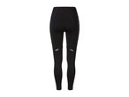 Black women's athletic leggings with reflective details