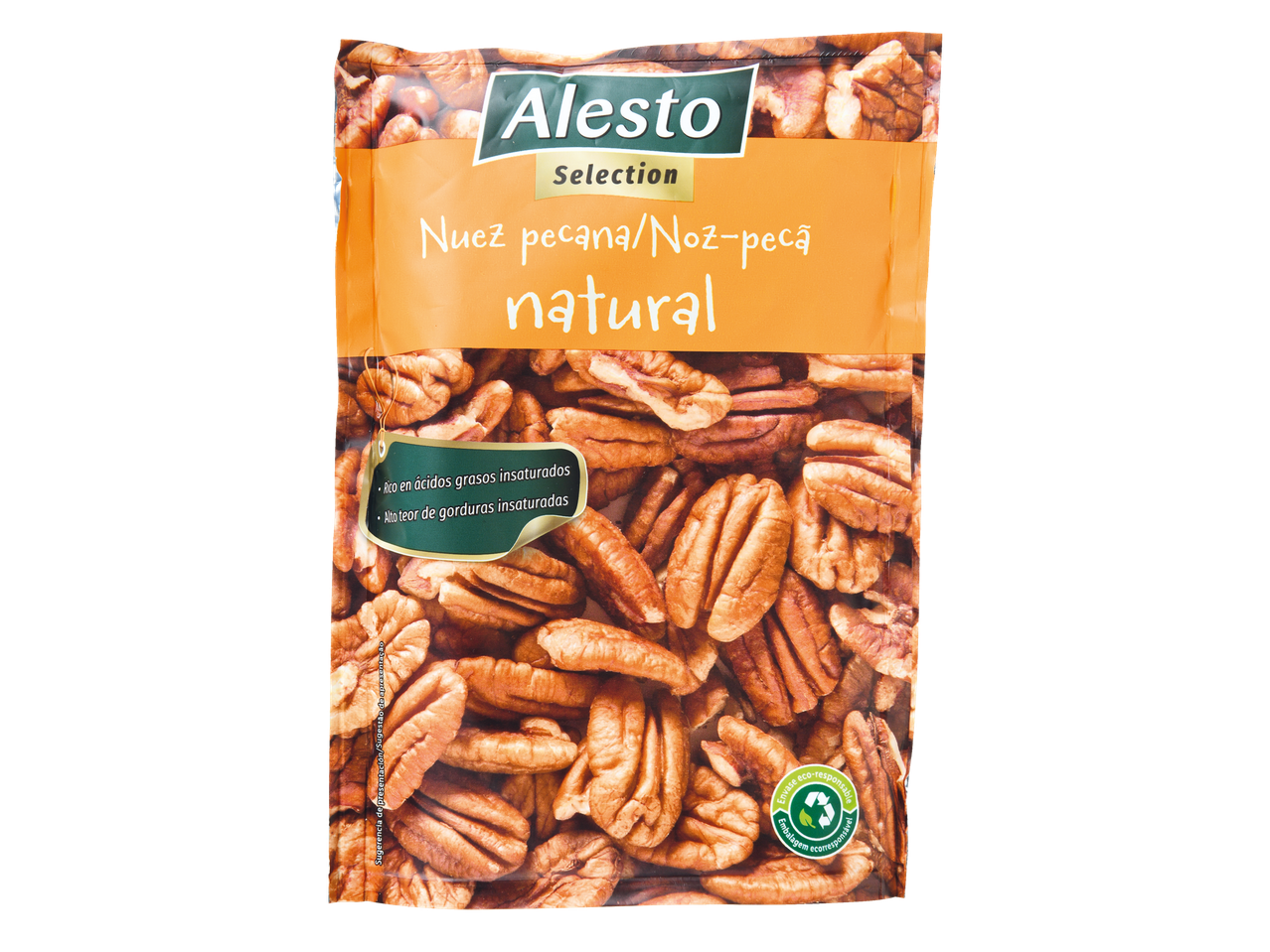 Pacote de nozes pecan Alesto Selection natural.