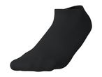 Single black ankle sock with a ribbed texture