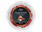 Salam de porc Deluxe cu alune, 125 g.