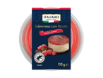 Sobremesa de ricota estilo italiano com gianduia e framboesa, 110g.
