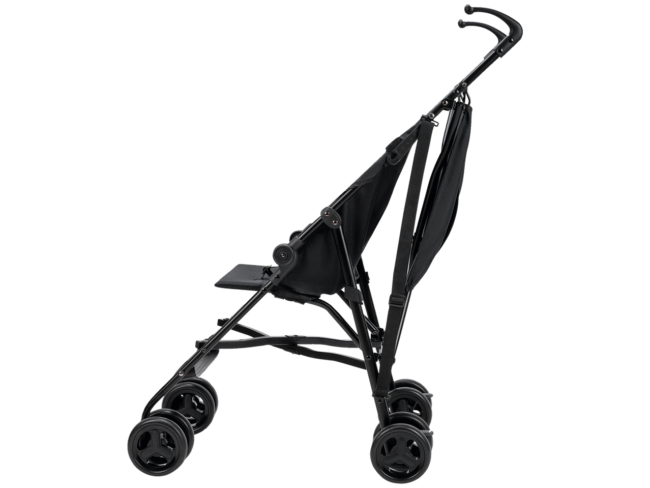 Black Osann portable baby stroller with a lightweight frame