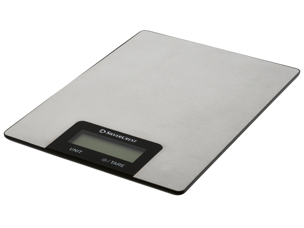 Кухненска везна Silvercrest от неръждаема стомана с дигитален дисплей.