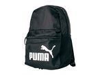 Black backpack with a white leaping cat logo and text on the front.