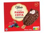 Škatla s štirimi sladolednimi palčkami Calvé Premium Panna Cotta.