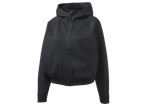 Camisola com capuz CRIVIT preta com fecho e bolsos.