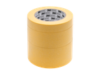 A stack of three rolls of 3M masking tape with visible branding and address.