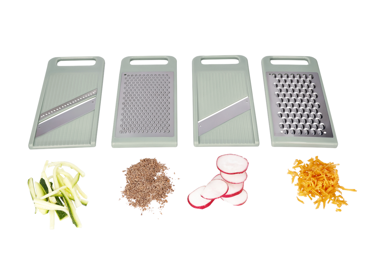 Višenamensko rende Silvercrest® sa 4 dodatka i rendanim povrćem