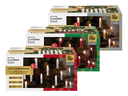 Livarno Home Lichterkette 20 LED-Kerzen