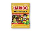 En pose Haribo Matador Mix slik med forskellige frugtgummier og lakridser.