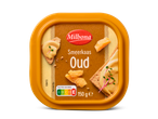 Milbona Smeerkaas Oud in een kuipje van 150 gram.