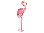 Lampe de jardin rose flamant rose avec design découpé au laser.