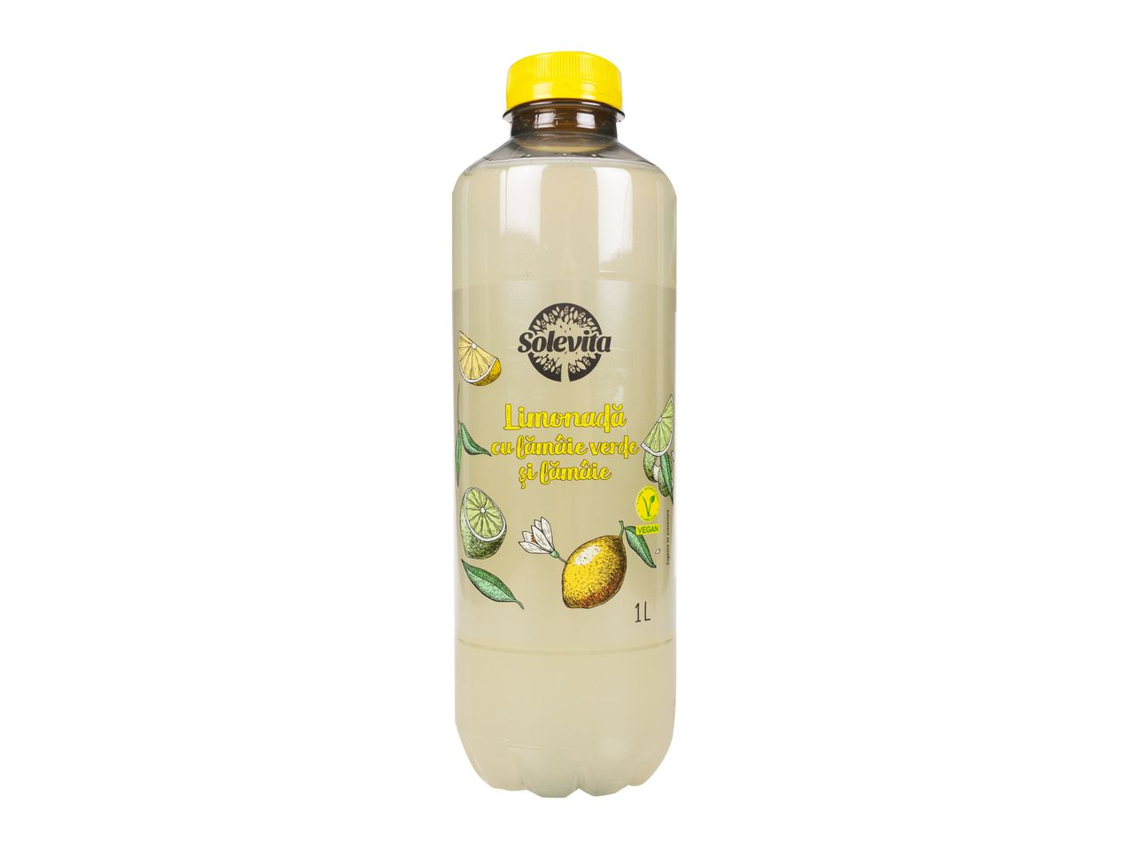 Sticlă de limonadă organică de la brandul  Simply Lemonade.