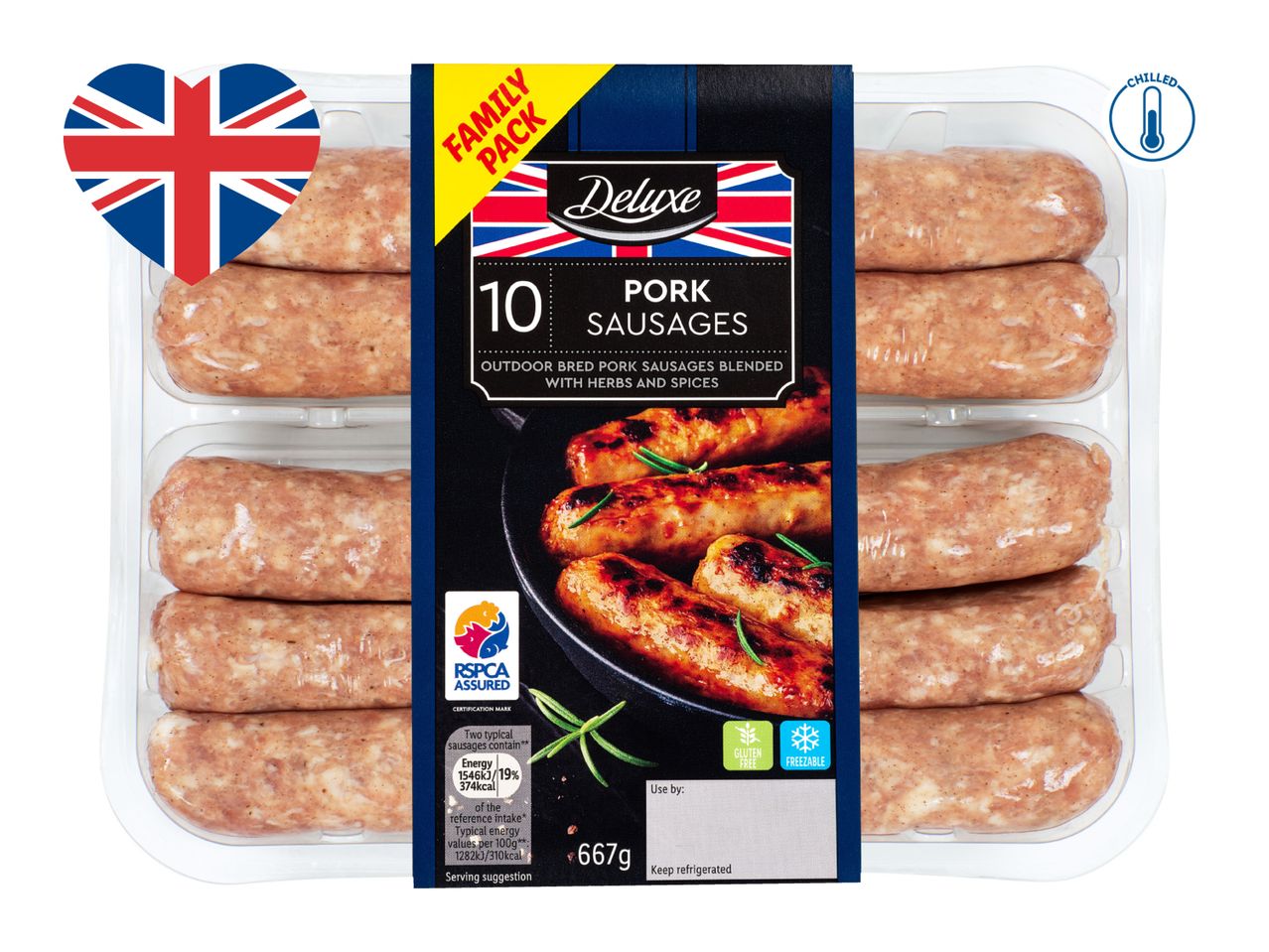 10 British Pork Sausages