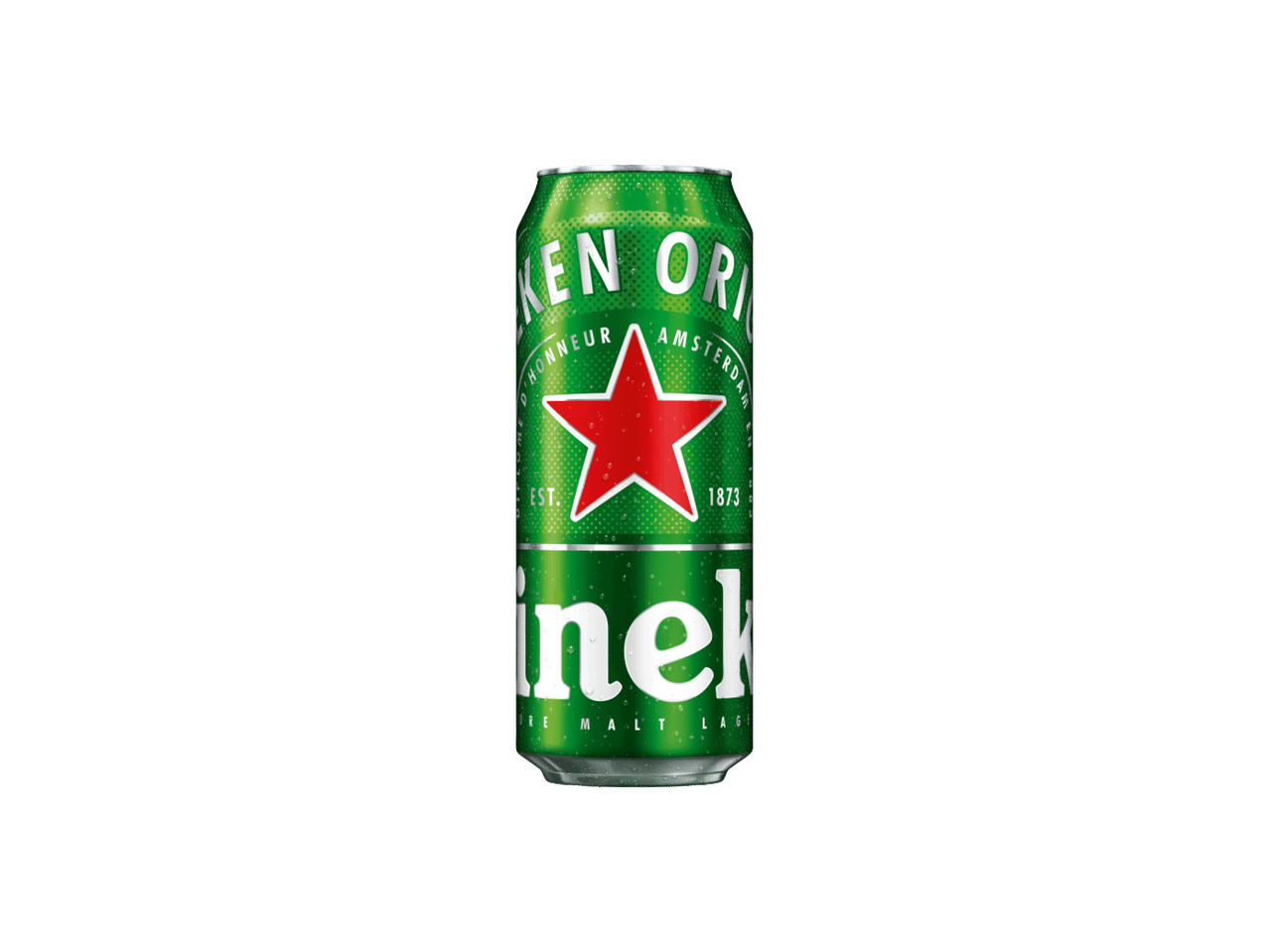 Zelena limenka piva sa crvenom zvezdom i natpisom 
