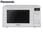 A Panasonic microwave oven in silver.