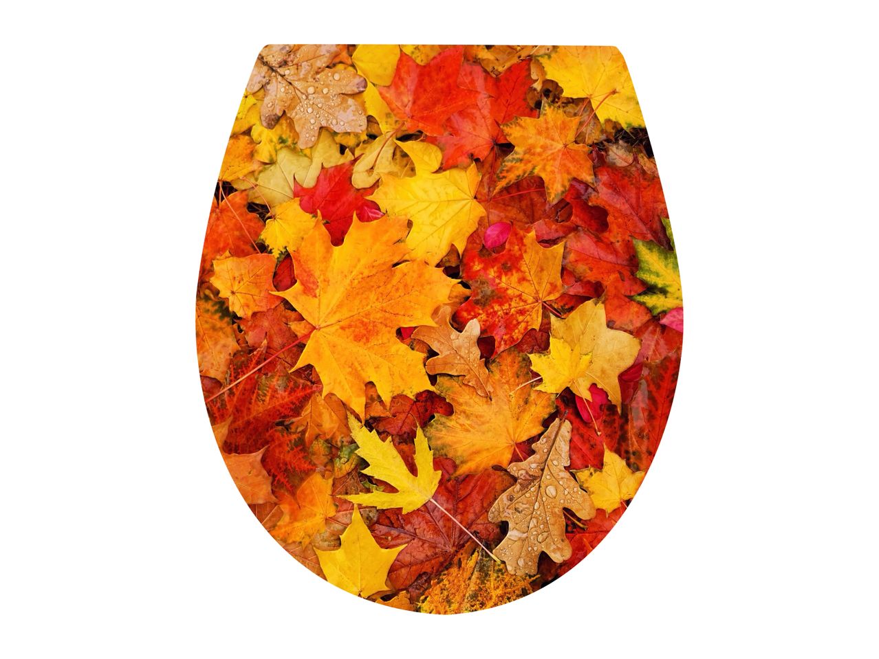 Autumn leaves toilet seat cover.