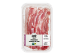Paquet de tranches de lard avec le label de qualité Beter Leven et le Nutri-Score A.