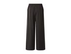 Black wide-leg trousers with an elasticated waist.