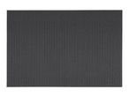 Dark grey rectangular mat with a textured, ribbed surface.