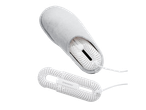 SILVERCREST® elektrinis batų džiovintuvas su vienu džiovintuvu pilkoje šlepetėje.