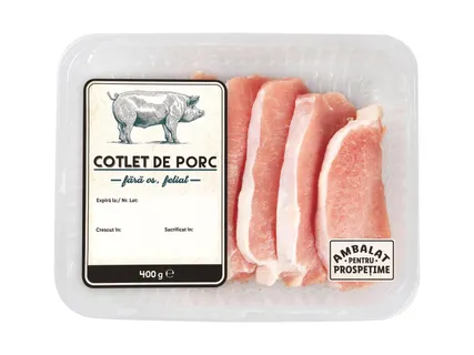 Cotlet de porc, fără os, feliat