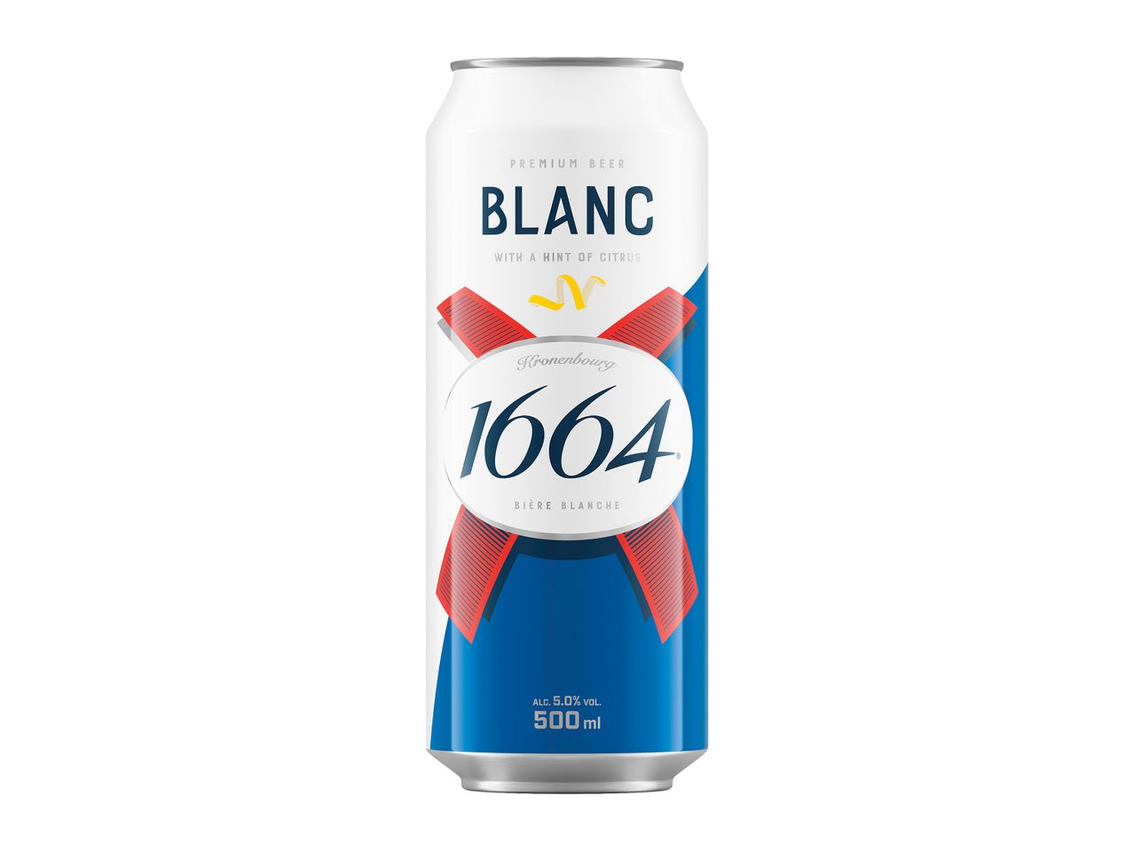 Doză de bere Kronenbourg 1664 Blanc.