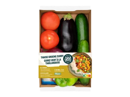 Boîte repas curry vert