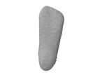 Single grey ankle sock, top view