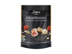 Deluxe : Fraises enrobées de chocolat blanc.