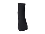 Single black sock, standing upright on a white background