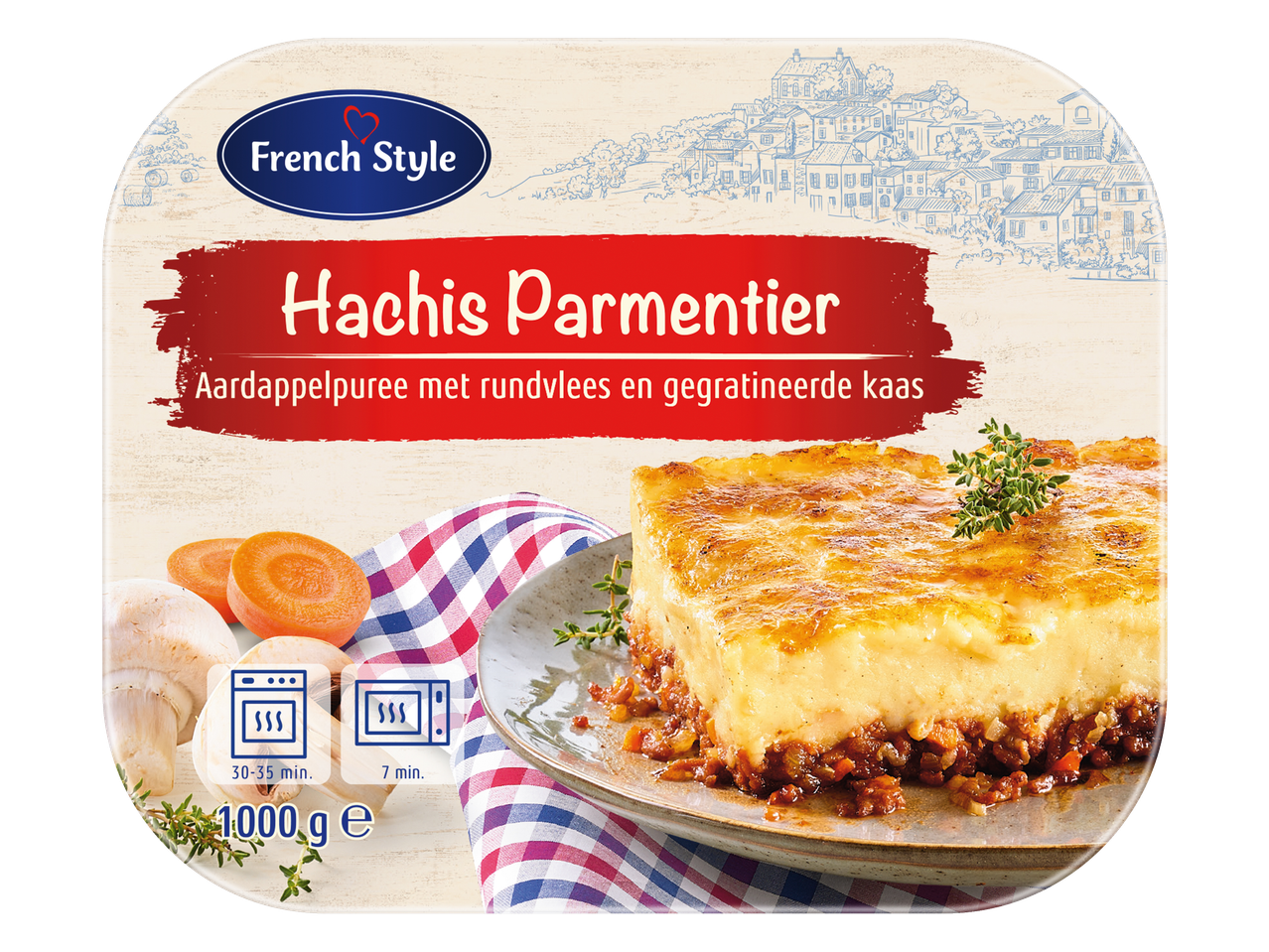 Duc De Coeur Hachis Parmentier: Aardappelpuree met rundvlees en gegratineerde kaas, 1000g