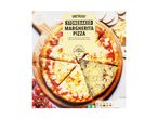 Gourmet Margherita pizza, ready to bake.