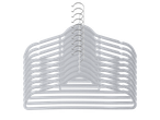 Stapel grauer Samt-W5-Kleiderbügel