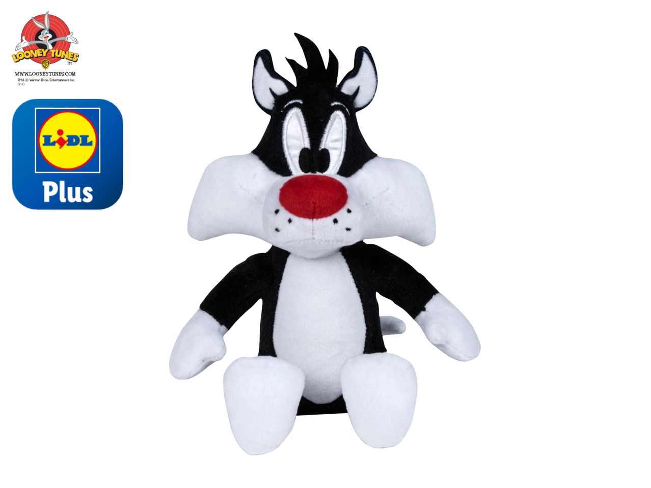 A plush Sylvester the Cat toy from Looney Tunes, available at Lidl Plus.