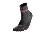 A black and pink Crivit ankle sock with a textured design.