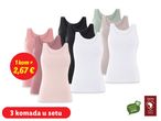 Set od 6 ženskih majica bez rukava u neutralnim bojama.