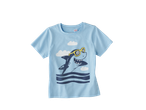 Lupilu Kids' T-Shirt with a shark wearing sunglasses and clouds graphic