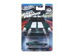 Hot Wheels Fast & Furious 1967 Custom Mustang toy car in green with white stripes.