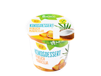 Vemondos neues veganes Kokosdessert mit Pfirsich und Maracuja.