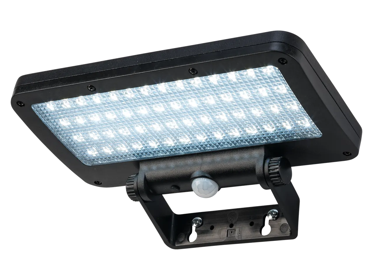 Luz solar LED com sensor de movimento, montada na parede