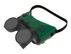 Parkside welding goggles with dark lenses and adjustable head strap.