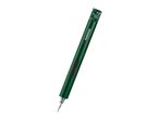 A green electric screwdriver with up and down buttons and a bit.