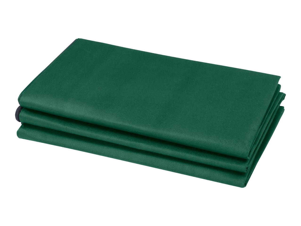 Folded green garden furniture protective cover