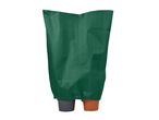 Green plant protection cover over two potted plants