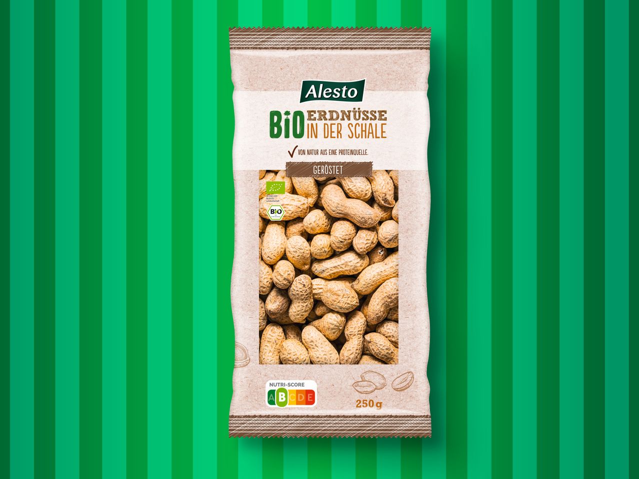 Gehe zu Vollbildansicht: Alesto Bio Erdnüsse in der Schale - Bild 1